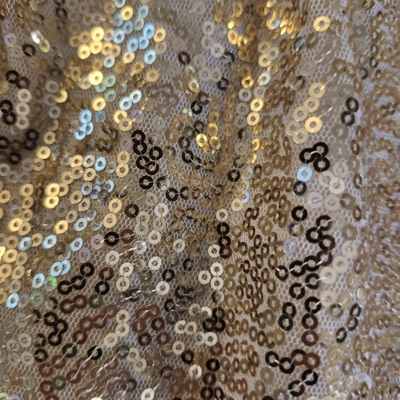 Gold Sequin Party Dress - Picture 3 of 4